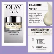 OLAY RICH EYES CREAM SHEA BUTTER + PEPTIDE 24