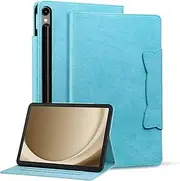 [YBFJCE] Folio Case for Samsung Galaxy Tab S9 11 inch 2023, Premium PU Leather Smart Cover with Card Slots, for Samsung Galaxy Tab S9 (SM-X710/X716B) Case, Sky Blue
