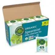 Pack of 3 Organic Herbal Tea Spearmint Caffeine Free Refreshing Beverage