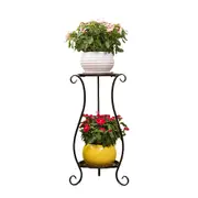 Double layer Wrought Iron Flower Stand for Indoor and Outdoor Pot Stand Plant Holder Rack
