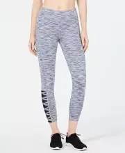 Ideology Womens Tranquility Space-Dyed Mesh-Trim Leggings, X-Small