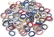 UTSAUTO 100pcs Womens Elastic Hair Ties, Seamless Rubber Band Ponytail Holders Hair Ties for Girls Hair Accessories, Dark color.