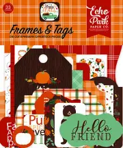 1 Pack of Echo Park Paper HAPPY FALL Frames & Tags Ephemera Pieces