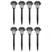 8PK Solar LED Night Light Lamp Lenoxx Outdoor Garden Mosquito Bugs Zapper Killer