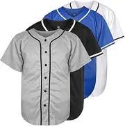 Phoneutrix Blank Plain Hip Hop Hipster Baseball Jersey Button Down Shirts Sports Uniforms Men Women Jersey