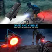 Bicycle Light 1200LM LED Rechargeable Set Road MTB Bike Front Back HeadlightLamp