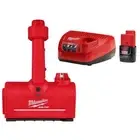 Milwaukee AIR-TIP Vacuum Utility Nozzle Attachment Kit w/ 2 Ah Battery, Charger