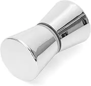 Conical Glass Door Handle Mirror Silver (Plastic ABS) for Bathroom Door, Office,Plexiglass,Sliding Door, Steam Room (Mirror Silver)