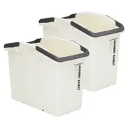 Nplastic 2 Set Ivory Stackable Multipurpose Laundry Basket Laundry Baskets & Hampers