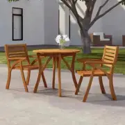 Slatted Design Garden Table Wooden Outdoor Patio Furniture With Sturdy Tabletop