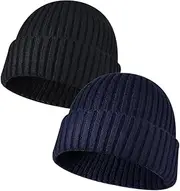 [NLAND] Winter Hat Design Classics and Warm Unisex Cuffed Hats Comfortable Solid Colours Wool Hat