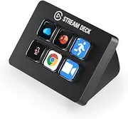 Elgato Stream Deck Mini – Compact Studio Controller, 6 macro keys, trigger actions in apps and software like OBS, Twitch, YouTube and more, works with Mac and PC Black 10GAI9901