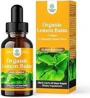 Lemon Balm Extract for Immune Support - Organic Lemon Balm Tincture for Mood Support and Digestive Health for Adults and Kids - Vegan Non-GMO Lemon Balm Oil for Enhanced Relaxation and Concentration