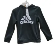 Adidas Essentials Big Logo Fleece Hoodie Black Sweatshirt Women's Size M H3-1
