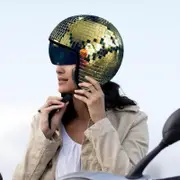 Bd Corner Shop Mirror Ball Helmet With Retractable Party Supplies Home Decor GD