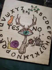 Cottagecore Ouija Board Box - 'Pyrographics by The Ragdoll Princess"