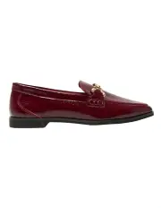 [Sandler] Zanna Loafers in Wine Crinkle Patent