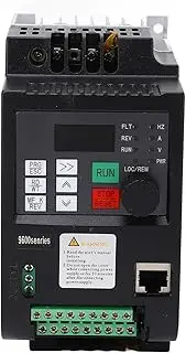 Brilluxa Frequency Converter, 2.2KW Micro Vector Inverter 1PH to 3PH 0-, Motor Speed Controller for Water Pump System