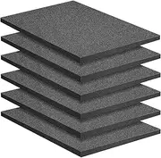 6 PCS Pick Apart Foam, Cuttable Foam Inserts for Cases Toolbox Camera Storage and Crafts, Black-6 pcs
