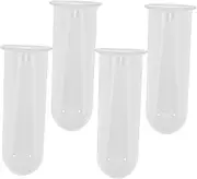 GANAZONO 4Pcs Glass Test Tube Planters for Hydroponic Plant Propagation Multi Use Transparent Vases Elegant Display for Home and Garden for Flower Arrangements