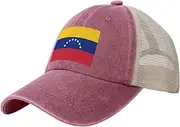 [Generic] Flag of Venezuela Cowboy Mesh Baseball Cap for Venezuelan Man Woman Outdoor Adjustable Denim Hat