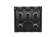 TechBrands Panel with Dual USB Socket 4.2A - 5 Switch