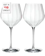 Waterford Set of 2 Elegance Optic Cabernet Sauvignon Glasses with $10 Credit