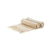 Nicola Spring Turkish Cotton Children's Towels - 100cm - Beige Stripe - Pack of 2
