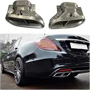 W222 Compatible For Benz Compatible For Maybach S-Class S300 S350 Car Exhaust Tips Muffler Stainless Steel Tip Chrome Trim Modified