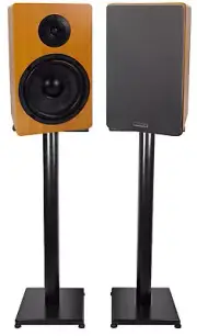 Pair Rockville RockShelf 68C Classic 6.5" Home Bookshelf Speakers w/29" Stands