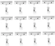25Pcs Transparent Tag Clips Merchandise Sign Holders Rotatable Display Clamps for Weddings Parties and Retail Signage Plastic Support for Labels