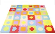 BalanceFrom 9 Color Thick Interlocking Shape Puzzle Foam Exercise Play Mats 36sf