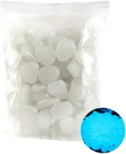 senlinlv 100Pcs Luminous Stones Glow in The Dark Garden Pebbles Rocks for Hom...