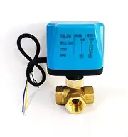 Brass Motorized Ball Valve 1/2inch Three Way 220V 12V 24V 2-Wire Brass Electric Normally Closed Motorized 1Pcs (Size : 220VAC, Color : Normally Open) (Color : Normally Open, Size : 220VAC) (Color : N