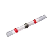 Solder Seal Wire Connectors Splice Heat Shrink Connector, Red 22-18 AWG, Tube Waterproof Insulated Butt Sleeve Self Soldering Shrinkable Kit