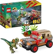 LEGO® Jurassic Park Dilophosaurus Ambush 76958 Building Toy Set with Dino Figure and Jeep Car Toy, 30th Anniversary Collection Set