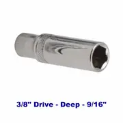Kincrome K26073 - LOK-ON Deep Socket 9/16" 3/8" Drive