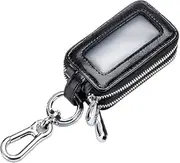 Dual Layer Car key case Holder Leather Pouch Zipper Purse Car Key Holder