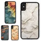 Anti scratch Cover Trail topo map lines For iPhone XS 11 12 13 14 15 16 Pro Max