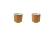 2PK Linen House Vincent Stoneware Planter Plant Pot 17cm Home/Garden Decor Rust