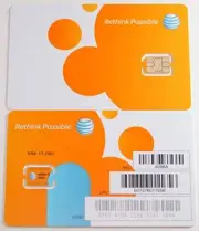 1 Genuine AT&T NANO SIM Card 4FF GSM 4G 5G LTE NEW Prepaid PostPaid iPhone
