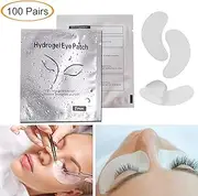 100 Pairs Eye Gel Pads, Jiasoval Natural Hydrogel Eye Patches for Eyelash Extension Lint Free Eye Pads, Eye Mask Pads Beauty Tool - Under Eye Pads