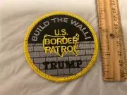 Trump Build The Wall U.S. Boarder Patrol political collection HAT patch new