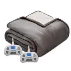 Blanket Queen Size Dual ControlFlannel Sherpa Plush 84x 90 Quick Heating Blanket
