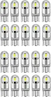 Binxind 20Pcs 6000K Canbus T10 168 194 W5W Dome License Side Marker LED Light Bulb White