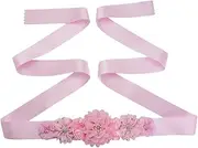 [CALLARON] Elegant Flower Waistband for Women Photo Prop Dress Belt for Weddings Maternity Shoots and Special Occasions Simple Design with High End Atmosphere