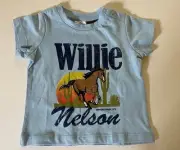 Willie Nelson baby size 0-3 months t-shirt. Band Tee