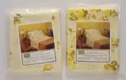 Vtg Sears Twilight Flower All Combed Cotton Percale Twin Fitted/Flat Sheets USA