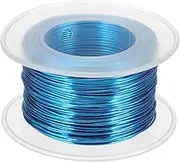 uxcell 20 Gauge / 0.8mm Anodized Aluminum Wire for Jewelry Craft Making, 100 Feet Bendable Flexible Wire for DIY Home Decor Gardening Sculpture, Blue