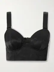 [Erdem] Erdem - Silk-satin Bustier Top - Black - UK 12 UK 12 Black